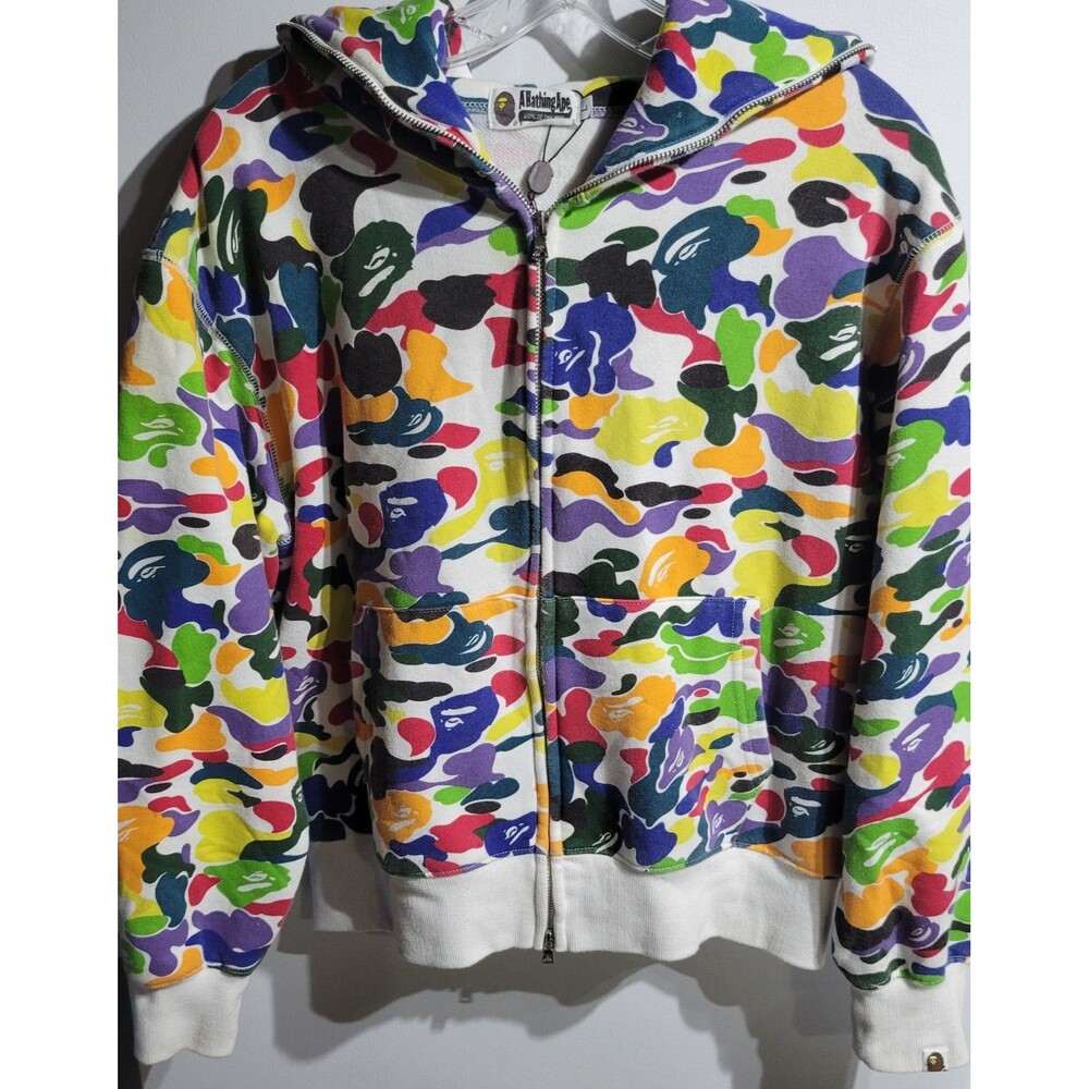 A Bathing Ape shark Full Zip Multicolored Jacket Size L